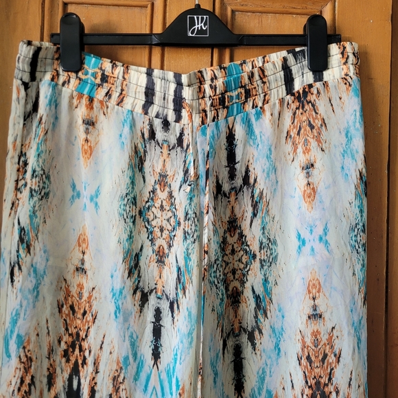 Guess Sheer Wide Leg 2 Piece Printed Pants size medium bohemian - Picture 3 of 15